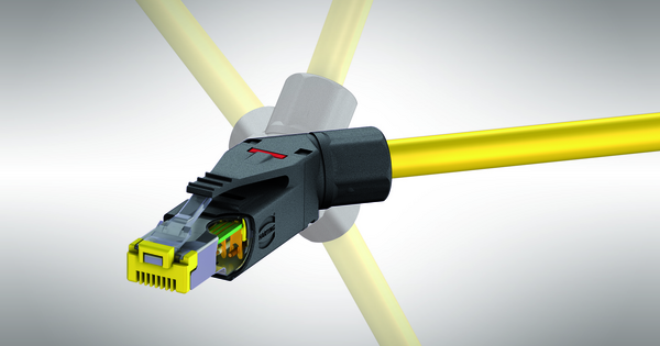 Harting RJ Industrial 10G gewinkelt: Platzsparende RJ-45-Steckverbinder ...
